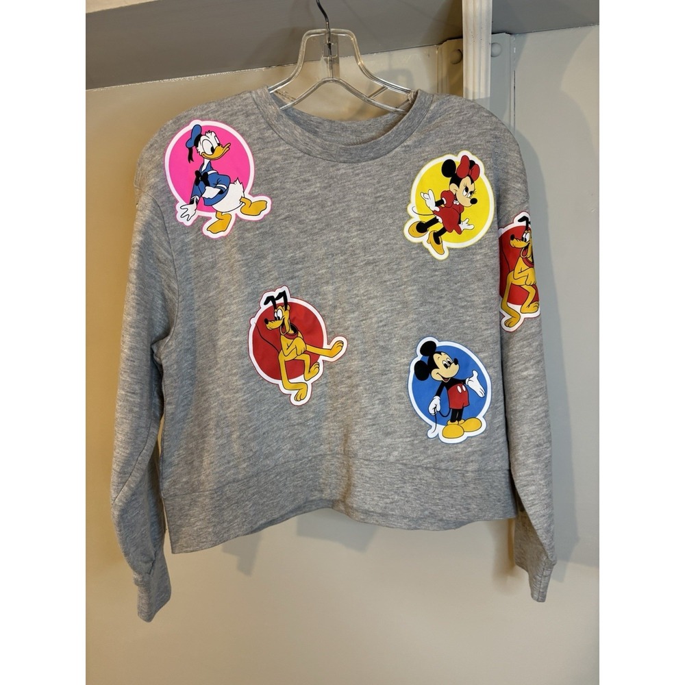 WALT DISNEY WORLD Vault Gray Mickey Sweatshirt S 50th Anniversary‎